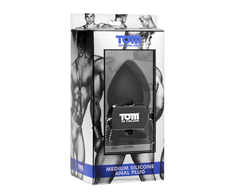 XR Brands Tom of Finland Silicone Plug with Suction Base Juodas Medium