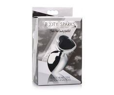 Xr Brands Juodas Heart Medium Anal Plug Aluminum Alloy Weighted Design