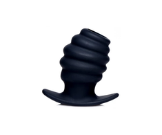 Xr Brands HIVE Small Silicone Tunnel Plug - Ribbed, Hollow, Anatomical Shape