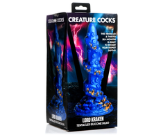 Mėlyna XR Brands Kraken Silicone Model Mėlyna - Textured Fantasy Shape, Large Base