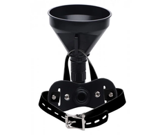 XR Brands Latrine Extreme Adjustable Funnel Gag System Juodas