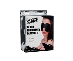 Xr Brands Master Series Lined Fleece Blindfold Juodas Adjustable Comfort Fit