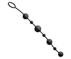 XR Brands Linger Graduated Silicone Flexible Anal Beads 30 cm Juodas