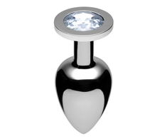 Xr Brands Master Series Lucent Chrome-Plated Plug Small Diamond Accent