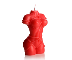 Xr Brands Bound Goddess Drip Candle Raudona - Artistic Wax for Sensual Ambience