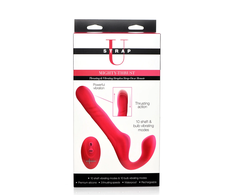 Xr Brands Mighty-Thrust Strapless Dual-Action System with Remote Control, Silicone