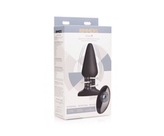 XR Brands Model R Intimate Plug with Rotating Beads, Juodas, Silicone
