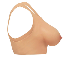 XR Brands Perky Pair D-Cup Silicone Chest Form - Natural Flesh Tone, Size D