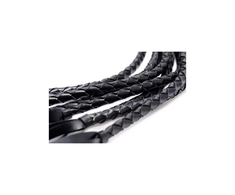 Xr Brands Master Series Braided Flogger PU Leather Juodas 34in Long Handle