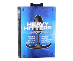XR Brands Heavy Hitter Silicone Intimate Plug Small Weighted Juodas