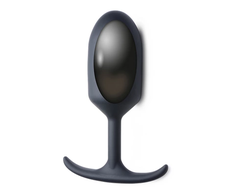 XR Brands Heavy Hitter Weighted Silicone Plug Extra Large Juodas