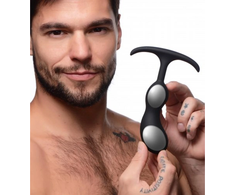 XR Brands Nexus Premium Silicone Weighted Plug Medium Juodas