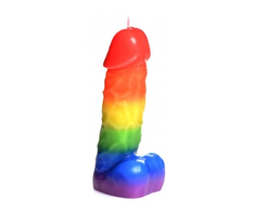 Xr Brands Pipedream Pride Rainbow Drip Candle - Unscented Low-Heat Wax, 15 cm