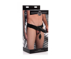 XR Brands Pumper Inflatable Hollow Strap-On System Silicone Juodas