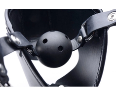 XR Brands Pup Puppy Play Mask with Breathable Removable Ball Gag