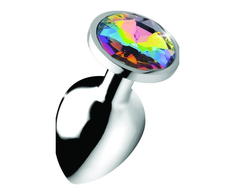 Xr Brands Rainbow Prism Large Gem Plug - Aluminum, Colorful Crystal Base
