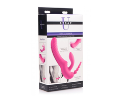 Xr Brands Regal Rider Triple Vibrating Silicone Intimate System - Strapless, Juodas