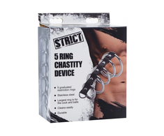 XR Brands Gates of Hell Model - Five-Ring Stainless Steel System