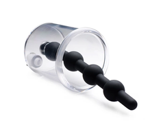 XR Brands Rosebud Cylinder Anal Pump with Silicone Beads 4-Bulb System