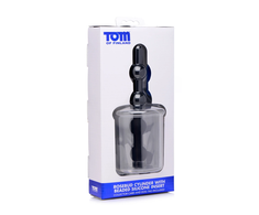 XR Brands Rosebud Cylinder Anal Pump with Silicone Beads 4-Bulb System