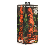 Xr Brands Oranžinis Creature Cocks Sabretooth Silicone Model, Oranžinis/Juodas, Suction Base