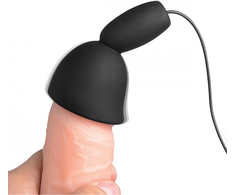 XR Brands Deluxe Silicone Head Stimulator 10-Mode Juodas