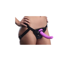 Xr Brands Navigator Silicone Curved Model with Adjustable Harness, Violetinė, 18 cm
