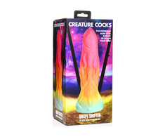 XR Brands Shape Shifter Alien Silicone Model with Suction Base, Multicolor