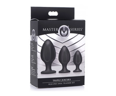 XR Brands Triple Juicers Silicone Anal Trainer Set - Graduated Sizes