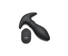 XR Brands Rim Slide Silicone Plug with Sliding &amp; Vibration Juodas