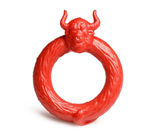 XR Brands Beast Mode Silicone Ring Raudona - Flexible Anatomical Design