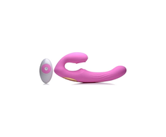 XR Brands U-Pulse Silicone Pulsating Strapless Intimate System, Juodas