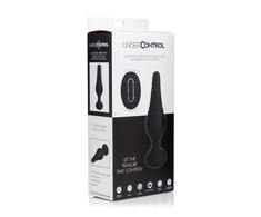 XR Brands Silicone Plug with Remote Control, 10 Vibration Modes, Juodas