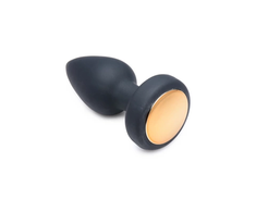 XR Brands Vibrating LED Plug Small - Silicone, 7 Modes, Remote Control
