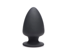 XR Brands Squeezable Intimate Plug Small Thermo-Reactive Juodas