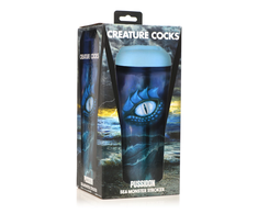Xr Brands Mėlyna Pussidon Sea Monster Intimate Machine Mėlyna - Textured Stimulation Sleeve