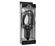XR Brands Suppressor Silicone Gag with Adjustable Straps Juodas