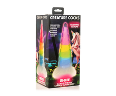 Xr Brands UniGlow Silicone Intimate Machine Rainbow Glow-in-the-Dark, Suction Cup Base