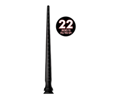 XR Brands Master Series Tapered Silicone Tube 22/56 cm Flexible Juodas