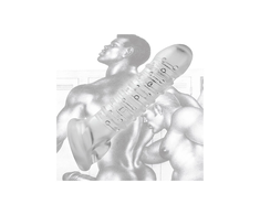 Xr Brands Tom of Finland Textured Extension Sleeve Silicone Juodas 16cm