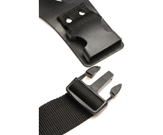 XR Brands Thunder Strap Wand Thigh Harness Juodas Adjustable Vegan