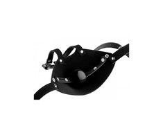 Xr Brands Master Series Ball Gag Adjustable Head Harness - Juodas, Removable Gag