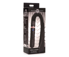 XR Brands Vibra-Lasher Silicone Vibrating Flogger Juodas 3 Modes