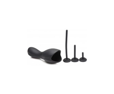 XR Brands Master Series Vibrating Silicone Urethral Trainer Juodas