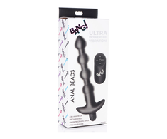 Xr Brands BANG Silicone Intimate Bead System with Remote Control, Atsparus vandeniui, Juodas