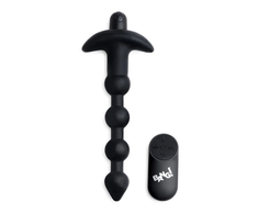 Xr Brands BANG Silicone Intimate Bead System with Remote Control, Atsparus vandeniui, Juodas