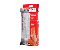 Xr Brands Master Series Vibrating TPR Intimate Sleeve Clear 3.5in