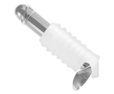 Xr Brands Tom of Finland Ultra Soft Ribbed Sleeve with Ball Strap, Stretchy