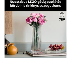 LEGO® Botanicals Rausvų rožių puokštė, dekoracija 10374