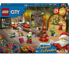 „LEGO® City“ 2026 metų advento kalendorius, Kalėdų Senelio dirbtuvė, žaislas, 60510